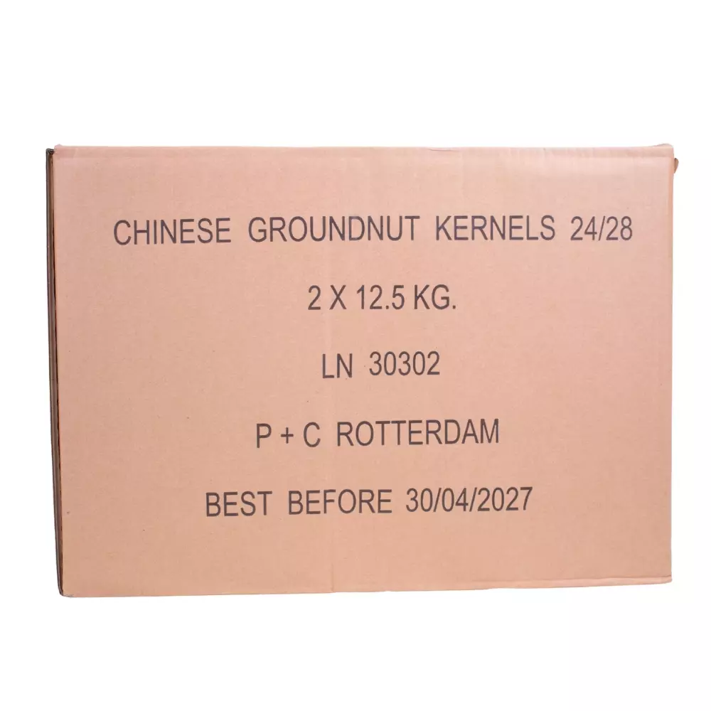 Grondnoten gepeld Shandong 24/28 12,5 kg met vlies