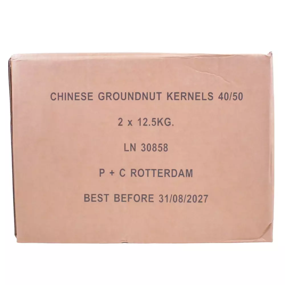 Grondnoten gepeld Shandong 40/50 12,5 kg met vlies