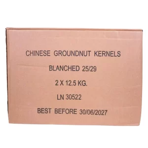 Grondnoten gepeld Shandong 25/29 12,5 kg geblancheerd