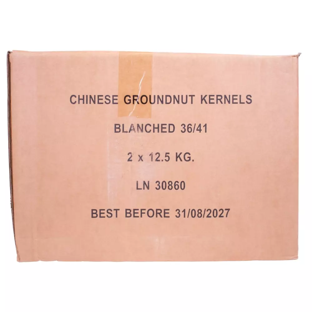 Grondnoten gepeld Shandong 36/41 12,5 kg geblancheerd