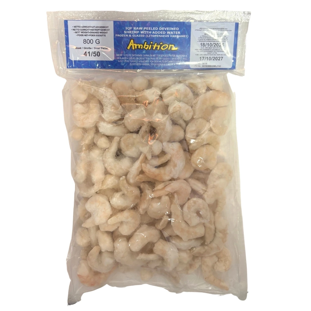 Gepelde rauwe garnalen (P&D) Vannamei 41/50