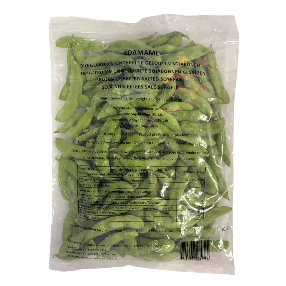 Sojabonen Ongepeld gezouten "Edamame"